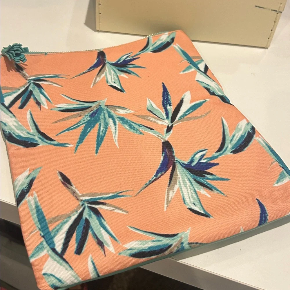 Rachel Pally Paradise tropical reversible printed clutch New tassel coastal